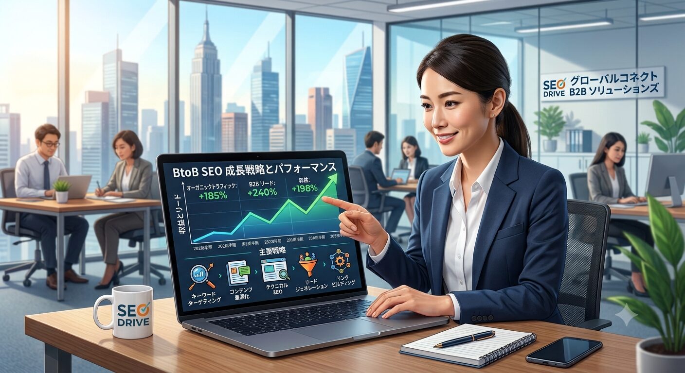BtoB企業のSEO対策｜リード獲得につながる進め方の記事サムネイル画像